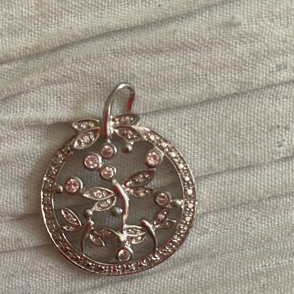 Elegant Silver and Pink Pendant